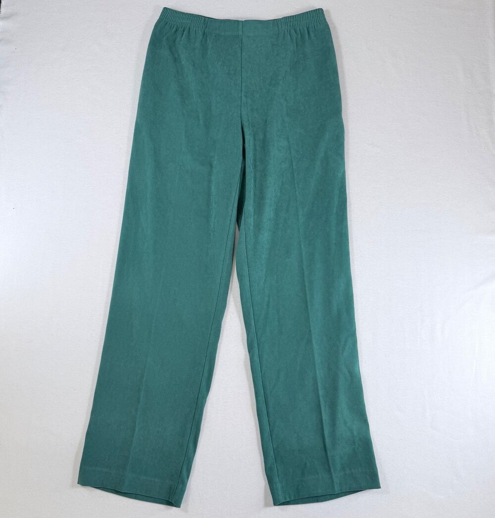 Draper's & Damon's Petites Pants Women's True Teal PS Elastic Waist Stretch